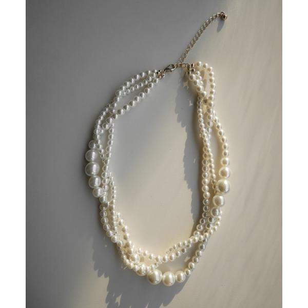 ネックレス レディース spiral pearl necklace