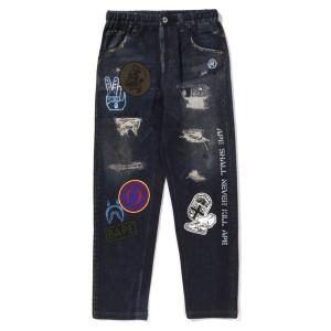 A BATHING APE（アベイシングエイプ） パンツ BAPE EMBLEM DENIM PRINT