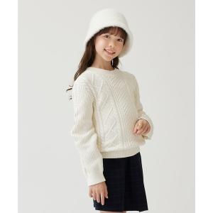 ニット キッズ 「リンク」ケーブル綿ニットプルオーバー（ジュニアサイズ）｜ZOZOTOWN Yahoo!店