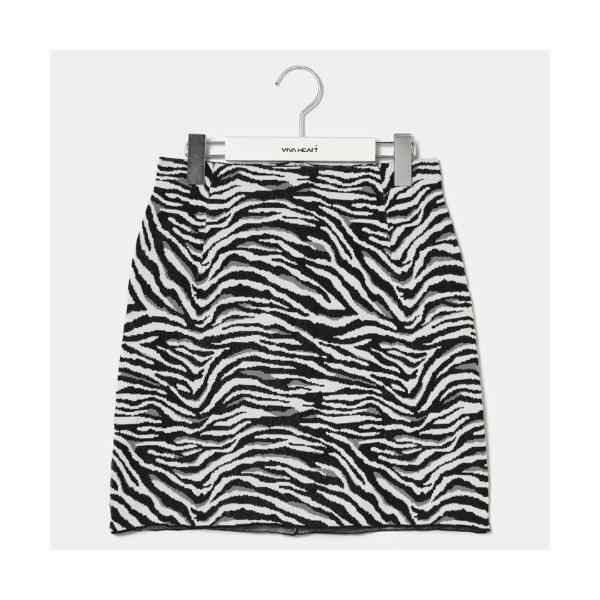 スカート 「VIVA　HEART/GOLF」ゼブラ柄JQニットスカート