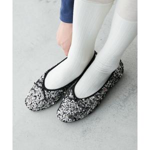 バレエシューズ パンプス 「forksy.」スパンコールバレエシューズ