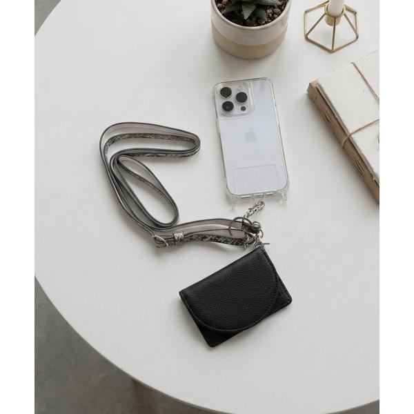 Pisoraro カラーコンビ　フラグメント付スマホストラップ