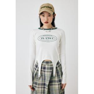 tシャツ Tシャツ レディース GARTER DETAIL PRINT LS Tシャツ｜ZOZOTOWN Yahoo!店