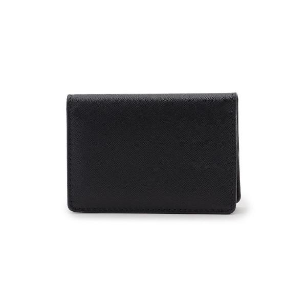 名刺入れ 本革　名刺入れ　ブラック/ネイビー メンズ