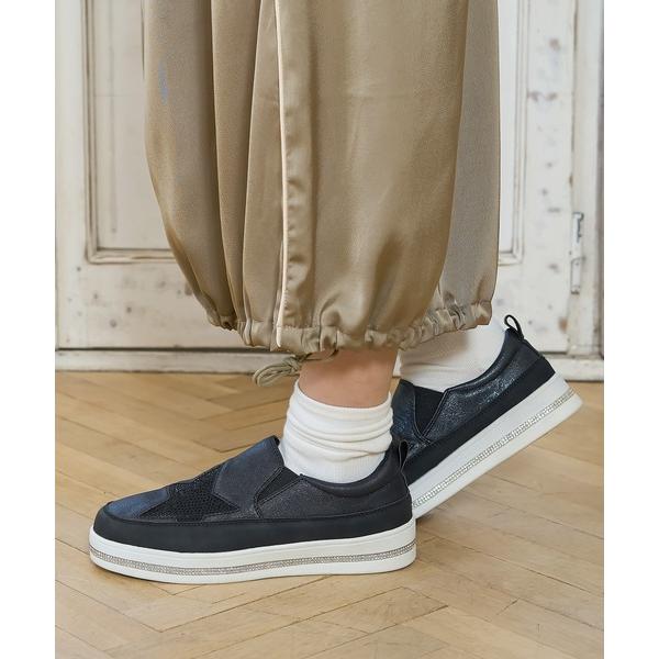 スリッポン 「Jewel casket」ラメソール スターモチーフスリッポン レディース