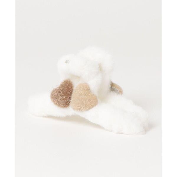 ヘアクリップ 「HIKA」ハートファーヘアクリップ