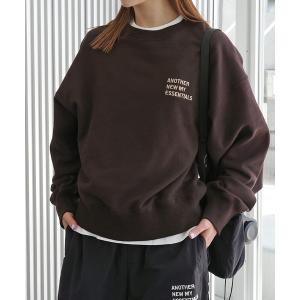 トレーナー スウェット 「新色・新サイズ追加」ロゴ刺繍ANME裏毛スウェットトップス レディース メンズ