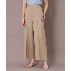 パンツ 「CLASSY.5月号掲載」「セットアップ可/洗える」リネンブレンドワイドパンツ レディース