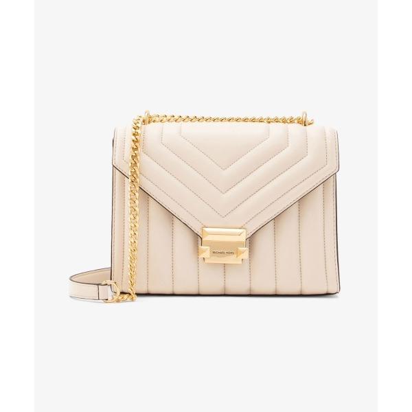 ショルダーバッグ バッグ WHITNEY キルテッド フラップ チェーン ショルダー ミディアム レ...