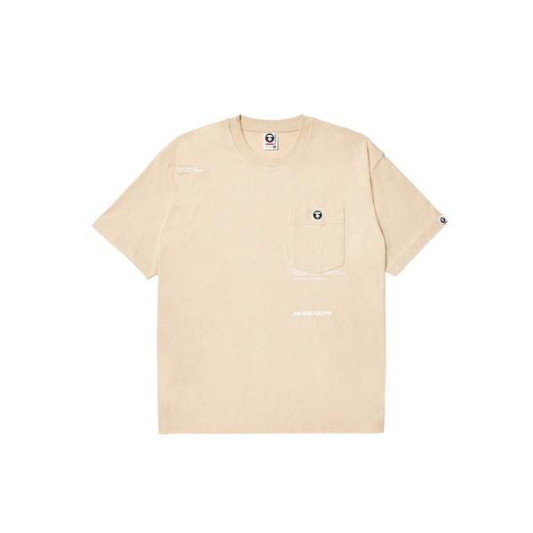 「AAPE BY A BATHING APE」 半袖Tシャツ MEDIUM ライトベージュ メンズ