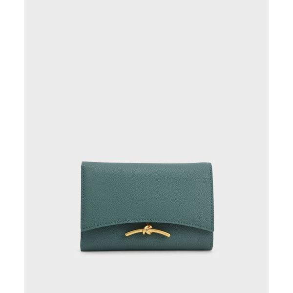 レディース 「CHARLES &amp; KEITH」 財布 XX-SMALL ブルーグリーン