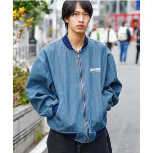 ブルゾン アウター BACKWARD DENIM BLOUSON JACKET/スラッシャーバックプリントデニムブルゾン メンズ レディース