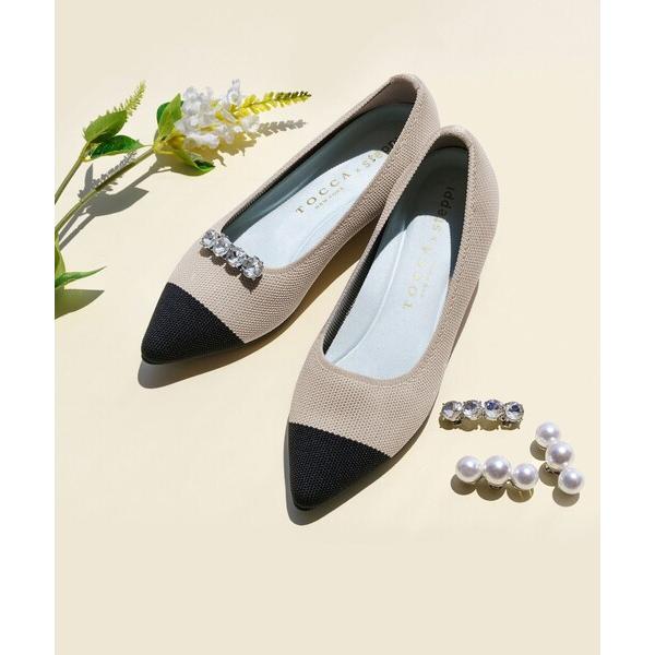 パンプス steppi×TOCCA BICOLOR POINTED PUMPS パンプス