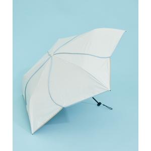 折りたたみ傘 レディース becouse バイカラーパイピングミニ はなびら晴雨兼用傘/PUスーパーライトの商品画像