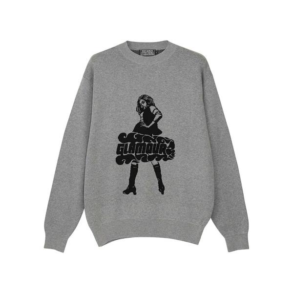 メンズ 「HYSTERIC GLAMOUR」 長袖ニット MEDIUM トップグレー