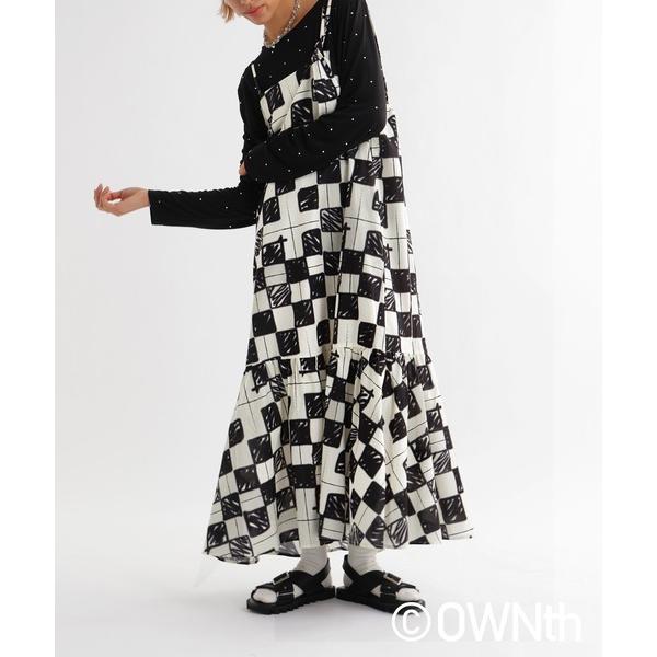 ワンピース チェックパターンキャミワンピース