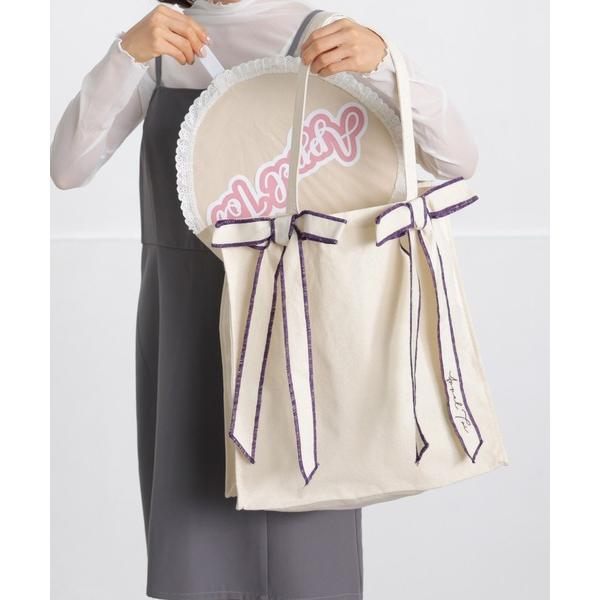 トートバッグ リボン うちわすっぽり トートバッグ 推し活 レディース