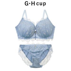 下着女性 上下セット レディース 「運命のブラ」 フルブルームガーデンブラセット (大きな胸を小さく見せるタイプ) (GHカップ)の商品画像