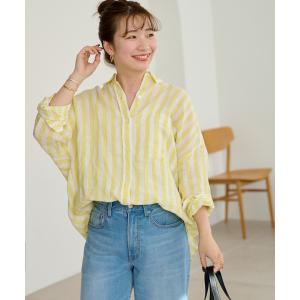 シャツ ブラウス レディース 「追加2」No.66ストライプフレンチリネンシャツ｜ZOZOTOWN Yahoo!店