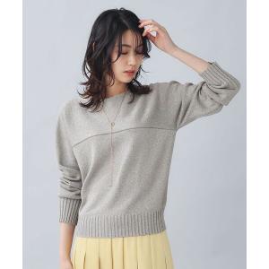 ニット セーター 「すっきり見え／洗える」ラメ入りモダン ボートネックニット レディース