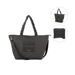 トートバッグ クラシックフラワー 2WAYキャリーオントート ダークグレー　撥水加工 旅行 トラベル 拡張 軽量 レディース