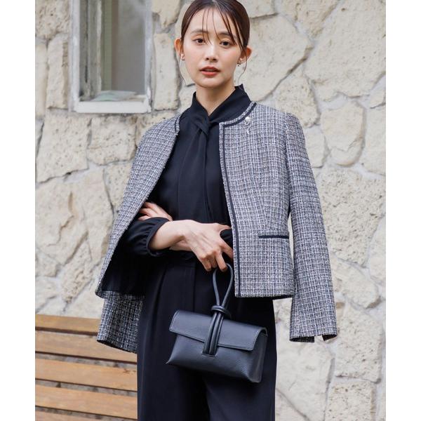 ジャケット ノーカラージャケット ミックスツィードジャケット/単品/セレモニー/入学式（入園式）/卒...