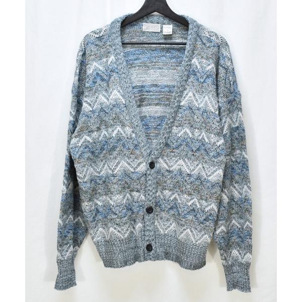 カーディガン 「ヴィンテージ古着」90's~ Method Vネック ニットカーディガン メンズ レ...