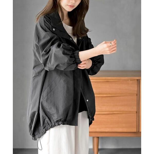 ブルゾン ジャンバー スタンドカラーナイロンコート レディース