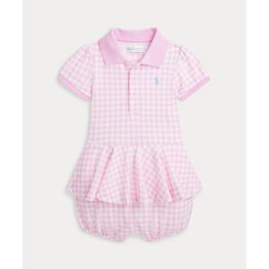 ベビー服 キッズ ギンガム メッシュ ポロ バブル ショートオール｜zozo