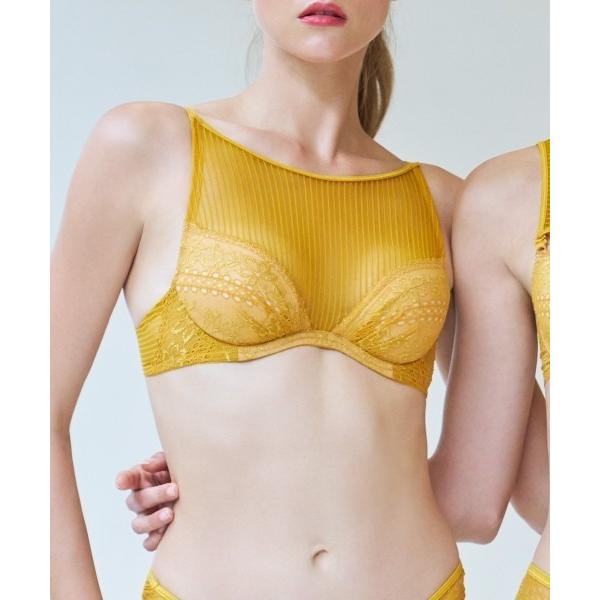 ブラジャー Mood ラウンドネックレースライトブラジャー