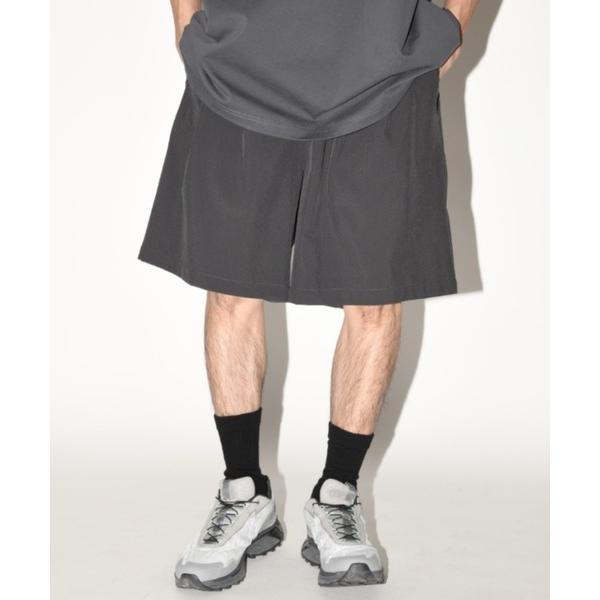 ワイドパンツ パンツ 「速乾素材使用」ワイド＆ルーズ ショート丈パンツ Technical shor...