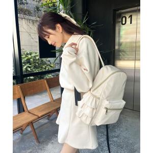 デイバック リュック サイドフリルリュック レディース