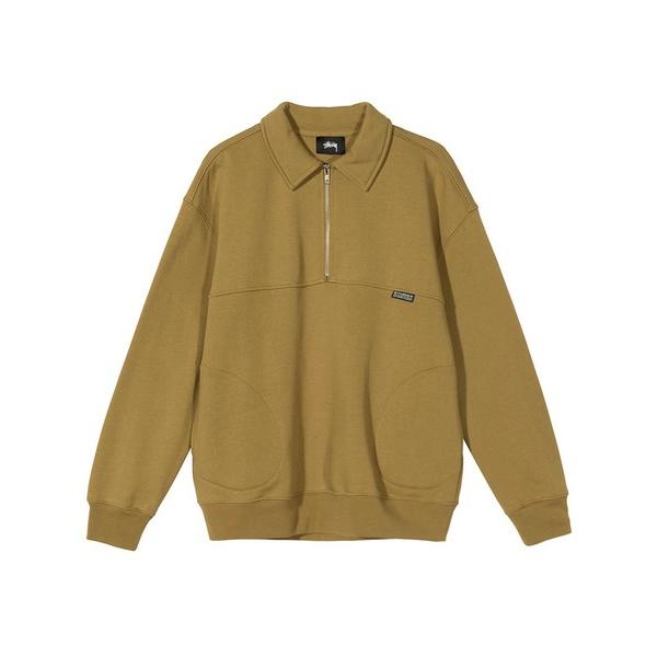 「STUSSY」 スウェットカットソー MEDIUM ゴールド レディース