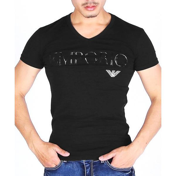 「EMPORIO ARMANI」 半袖Tシャツ X-LARGE ブラック メンズ