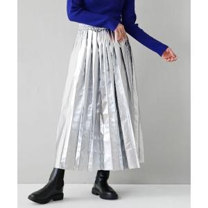 スカート メタリック ランダムプリーツスカートの商品画像