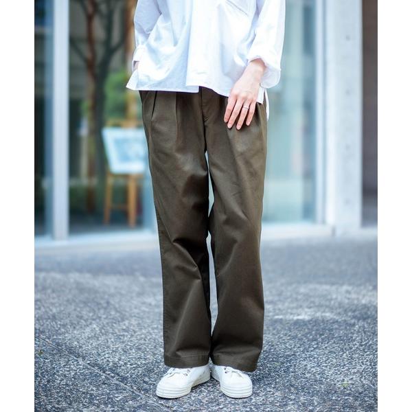 チノパン 「D.M.G. / ディーエムジー」 ウエポンチノ ツータックトラウザー レディース