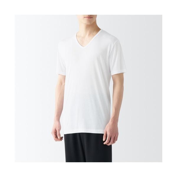 インナーシャツ 肌着 紳士　ひんやりなめらか　Ｖネック半袖Ｔシャツ メンズ