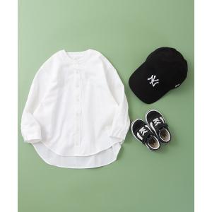 ブラウス シャツ 布帛オーバーサイズシャツ KIDS（バンド襟） キッズ 子供服 男の子 女の子