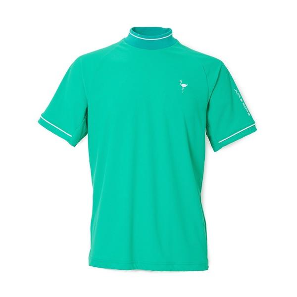 tシャツ Tシャツ メンズ 「UV」「吸汗速乾」フルダルECOワッフル半袖モックネックシャツ
