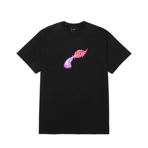 「HUF」 半袖Tシャツ LARGE ブラック メンズ