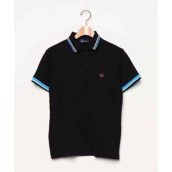 「FRED PERRY」 半袖ポロシャツ M ネイビー メンズ