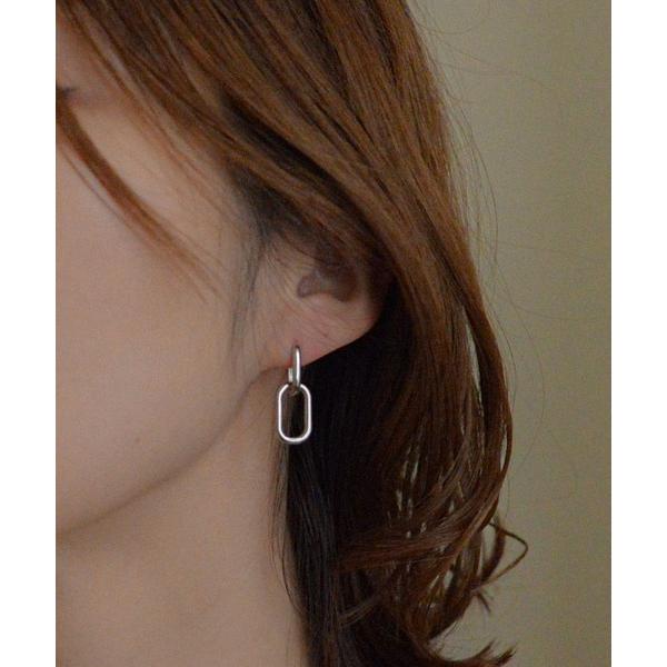 アレルギー対応 ピアス 2way 2連フープメタルピアス / ニッケルフリー レディース