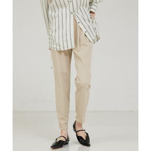 qualite（カリテ） スラックス パンツ 2WAYバックピーチタックパンツ