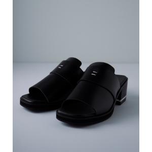 サンダル メンズ +5.8cm ハイソール スクエア メタルヒールサンダル/+5.8cm high square metal heel sandals｜ZOZOTOWN Yahoo!店