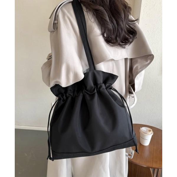 ショルダーバッグ バッグ 巾着バッグ ショルダーナイロンバッグ韓国 レディース