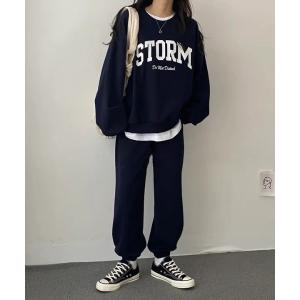 ネイビー トレーナー＆パンツ セット NEW GENTLEMAN トレーナー スウェット 「2点SET」PEACE CLUB