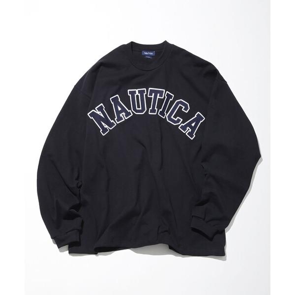 「NAUTICA」 長袖Tシャツ LARGE ブラック メンズ