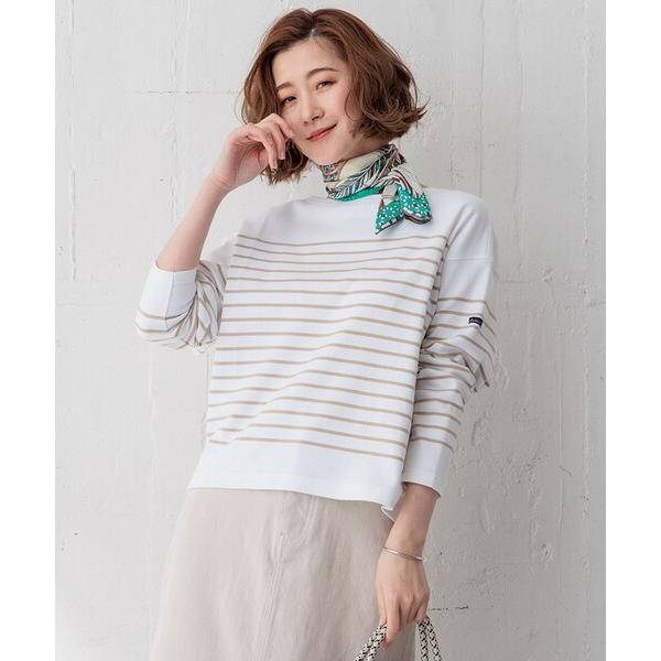 tシャツ 「Oggi4月号掲載/洗える」Armor-lux パネルボーダー カットソー レディース