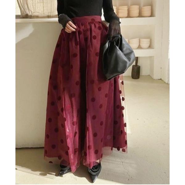 スカート OTONA MUSE DOT TULLE SKIRT
