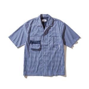 tシャツ Tシャツ メンズ UNFRM OUTDOOR STANDARD CHECKERED STRETCH OPEN COLLAR SHIRT （ユニの商品画像